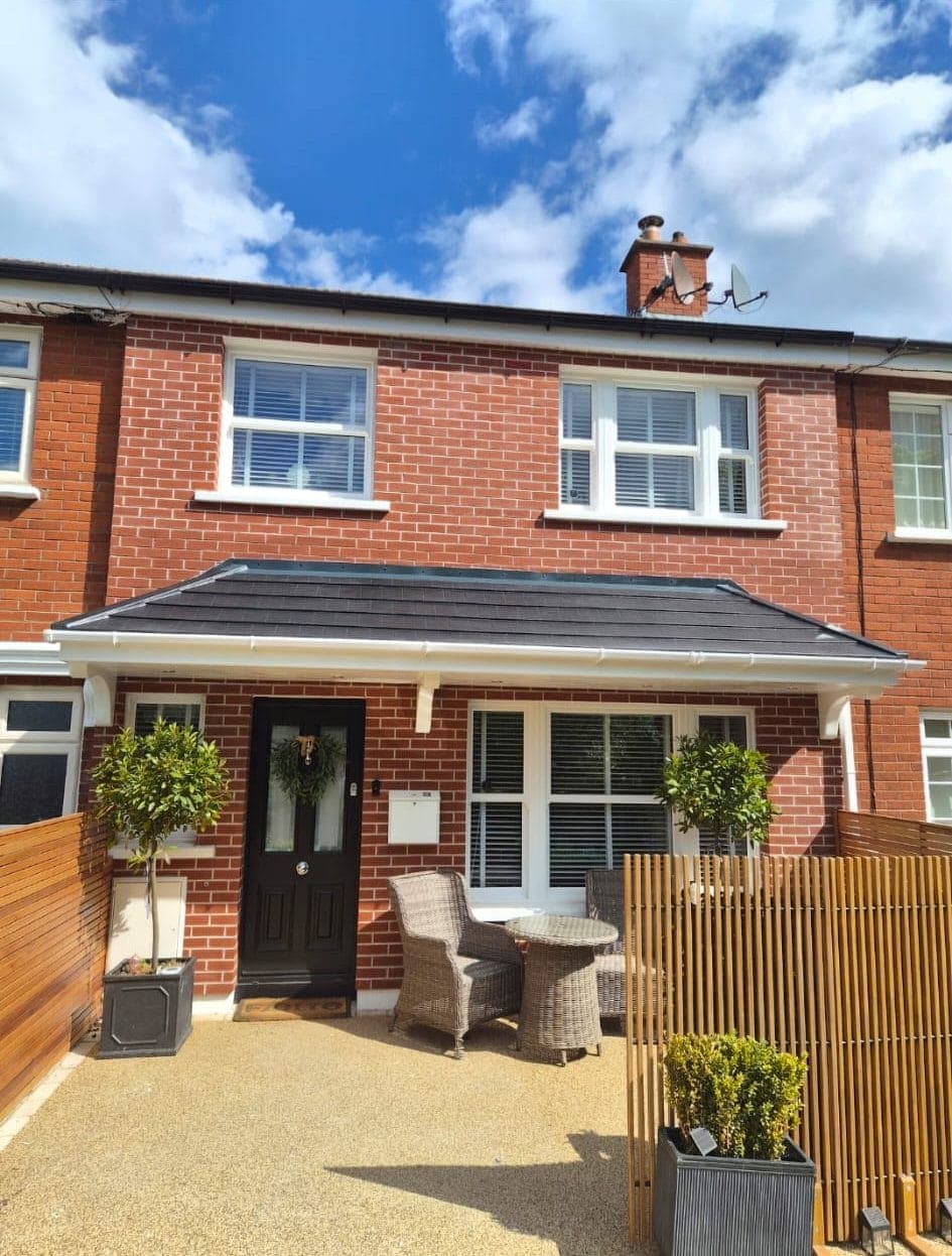Large lean to canopy fitted by Capital Canopies